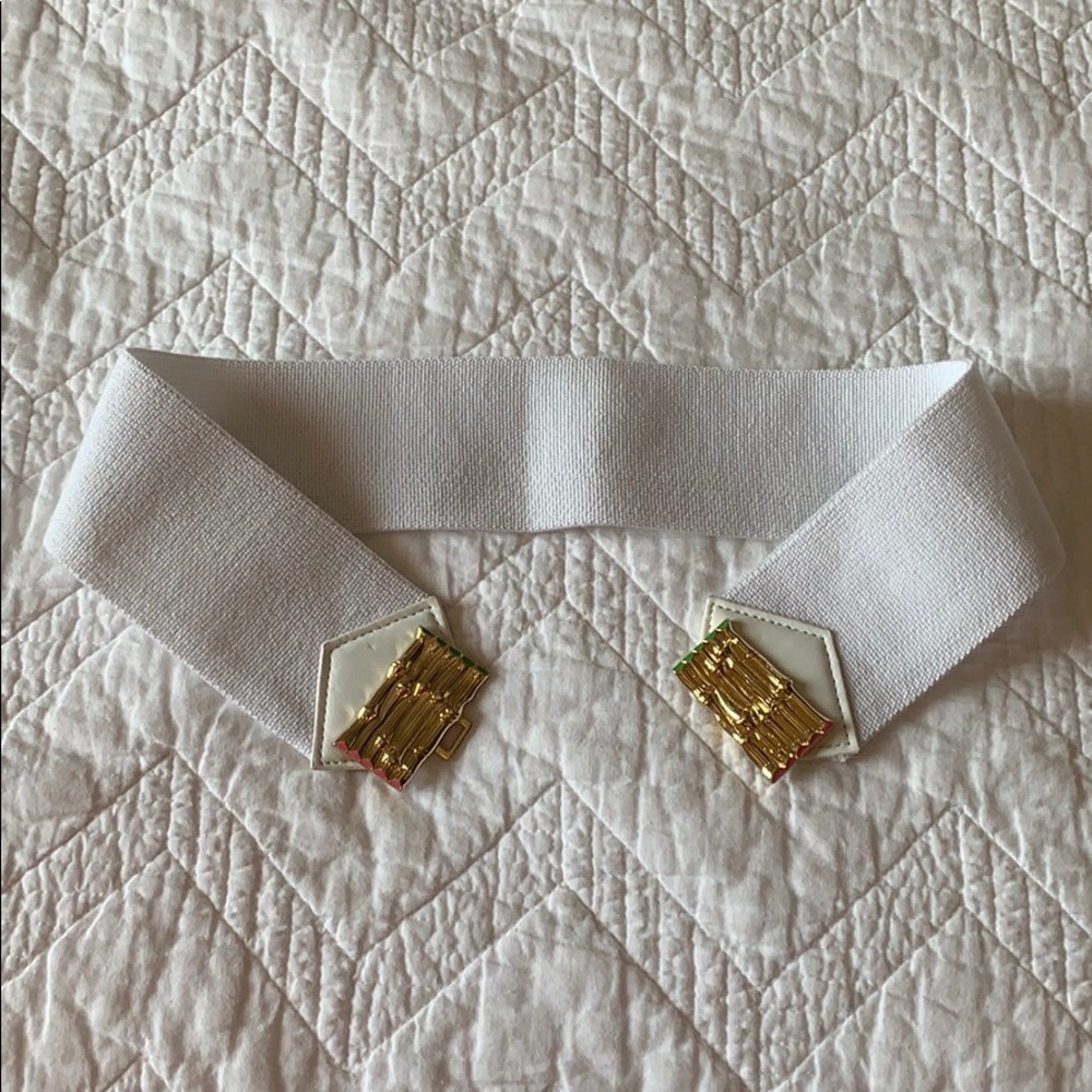 Lilly Pulitzer White Elastic Belt